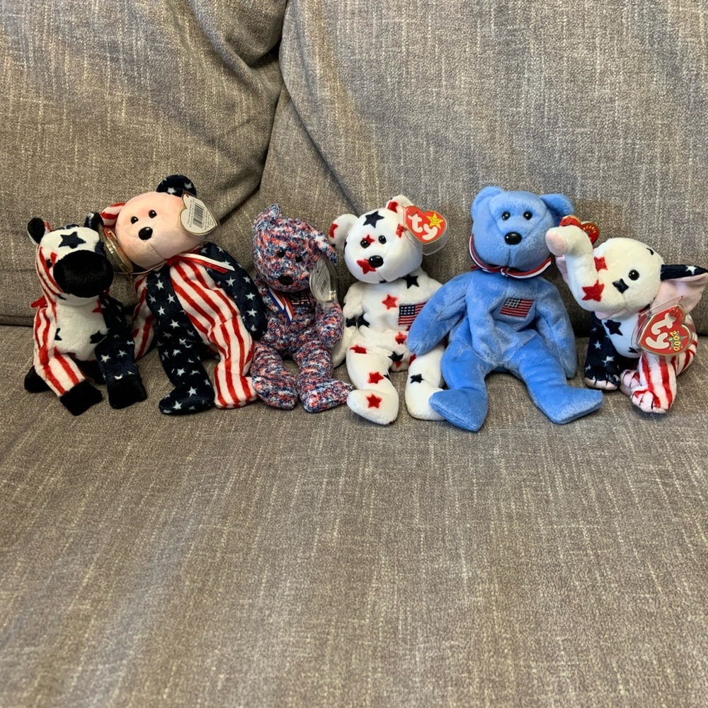 Ty Patriotic Beanie Babies set that I randomly put together